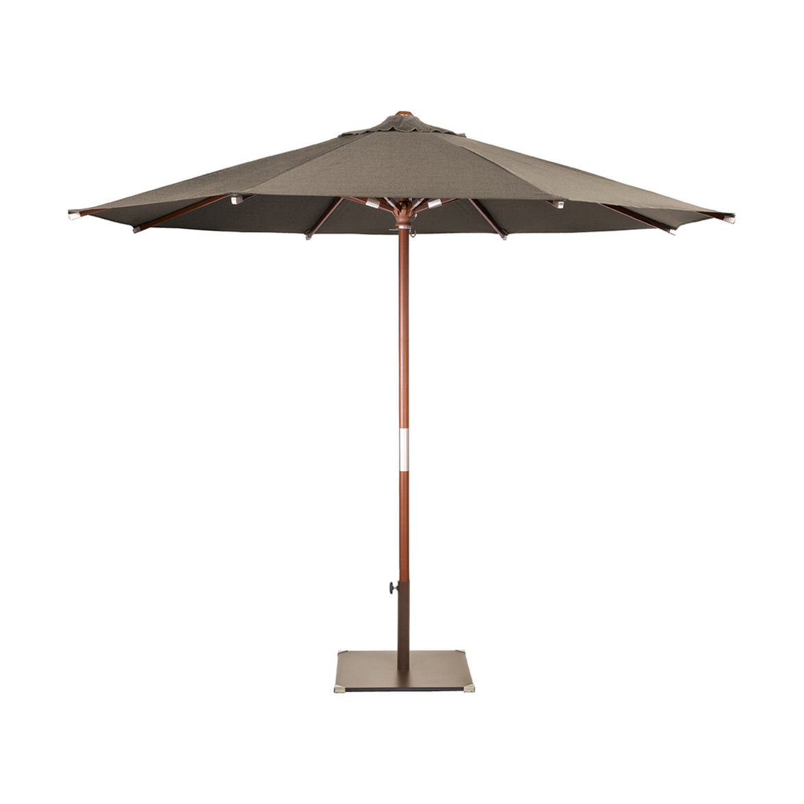 Parasol Java Ø 300 cm Ezpeleta, toile taupe