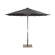 Parasol Java Ø 300 cm Ezpeleta, toile anthracite