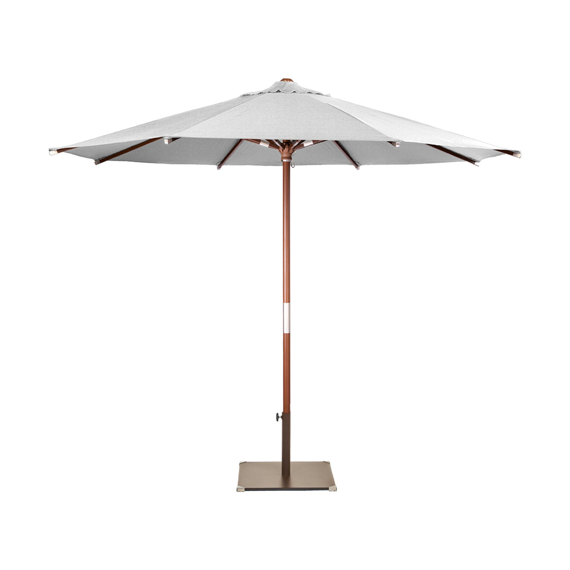Parasol Java Ø 300 cm Ezpeleta, toile blanche