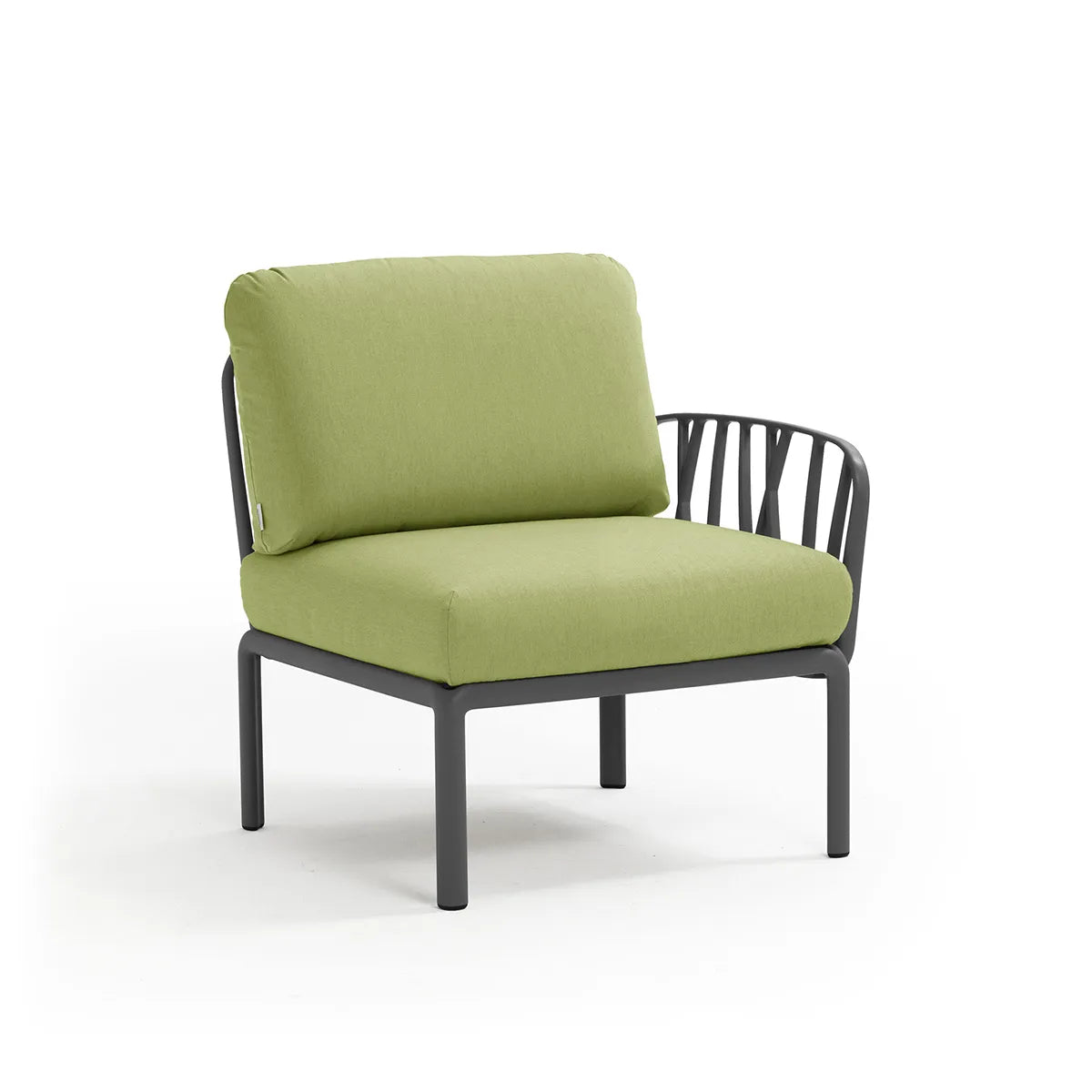 Élément d'extrémité Komodo Nardi – structure anthracite, coussins Avocado