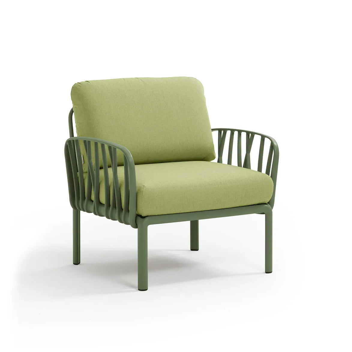 Fauteuil lounge Komodo Nardi – structure agave, coussins Avocado