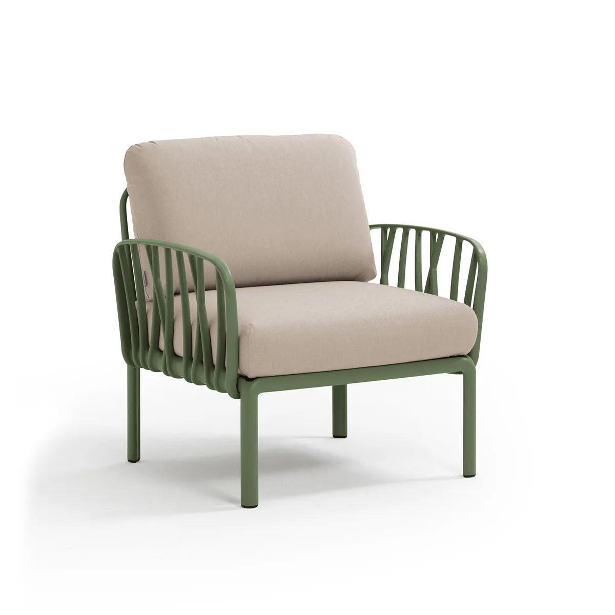 Fauteuil lounge Komodo Nardi – structure agave, coussins Canvas
