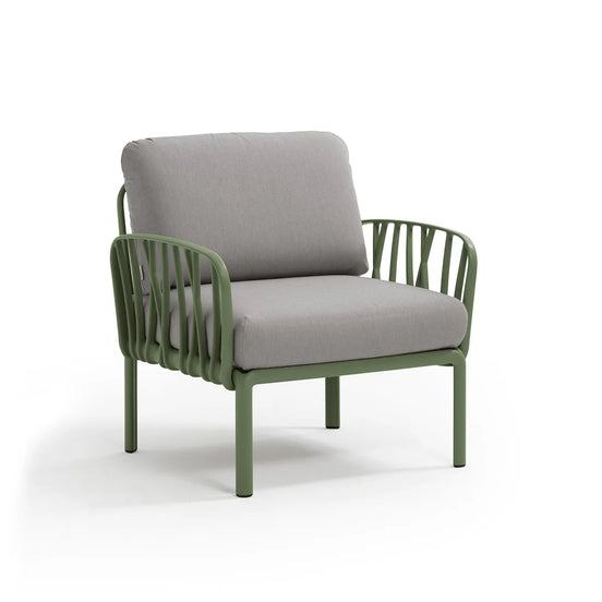 Fauteuil lounge Komodo Nardi – structure agave, coussins Grigio Komodo