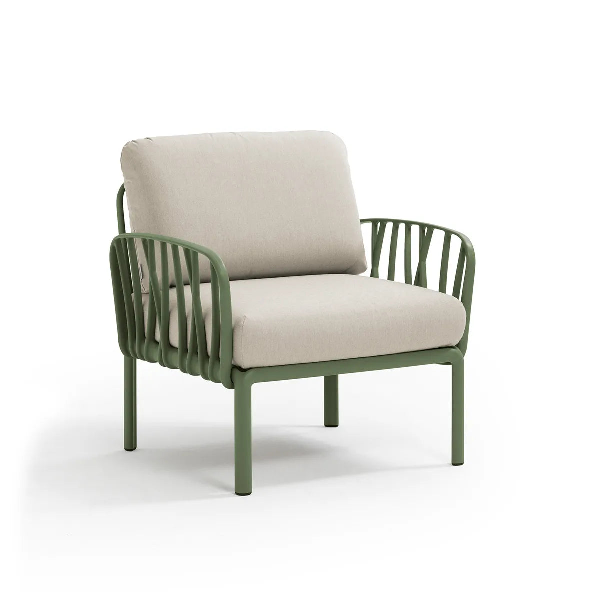 Fauteuil lounge Komodo Nardi – structure agave, coussins Panama