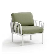 Fauteuil lounge Komodo Nardi – structure blanc, coussins Giungla