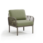 Fauteuil lounge Komodo Nardi – structure gris tourterelle, coussins Giungla