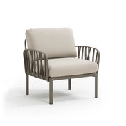 Fauteuil lounge Komodo Nardi – structure gris tourterelle, coussins Panama