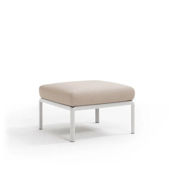 Pouf Komodo Nardi – structure blanc, coussins Canvas