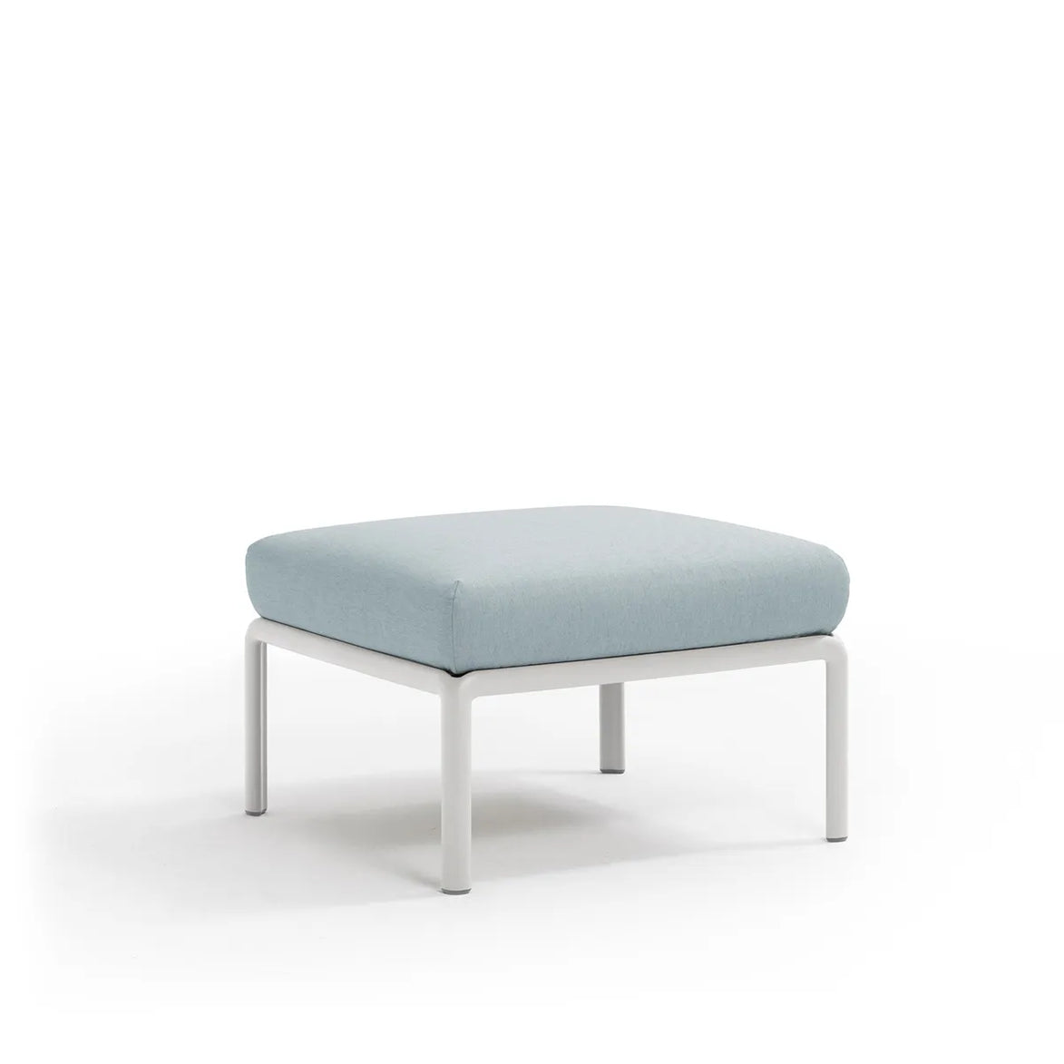 Pouf Komodo Nardi – structure blanc, coussins Ghiaccio