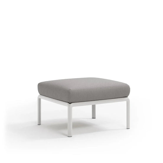 Pouf Komodo Nardi – structure blanc, coussins Grigio Komodo