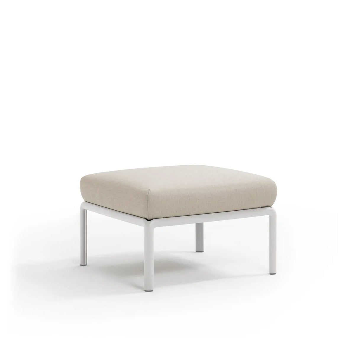 Pouf Komodo Nardi – structure blanc, coussins Panama