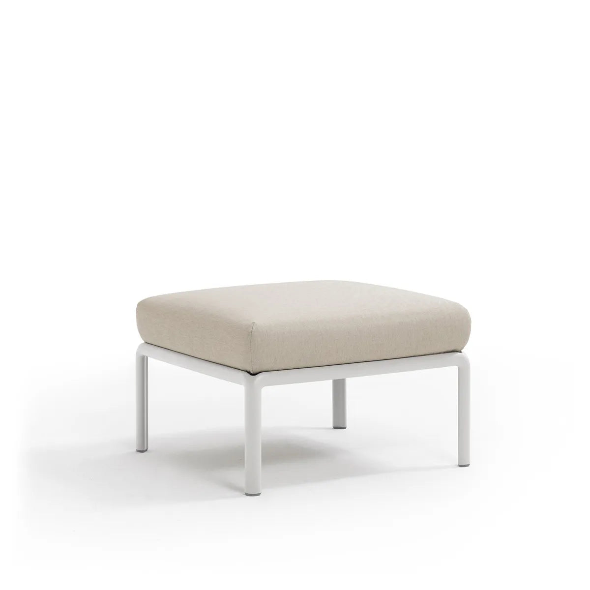 Pouf Komodo Nardi – structure blanc, coussins Panama