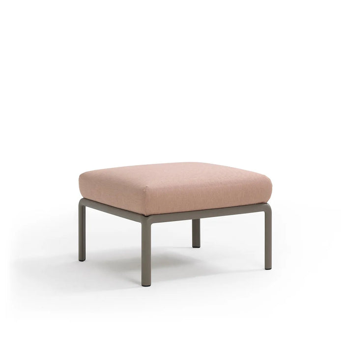 Pouf Komodo Nardi – structure gris tourterelle, coussins Rosa quarzo