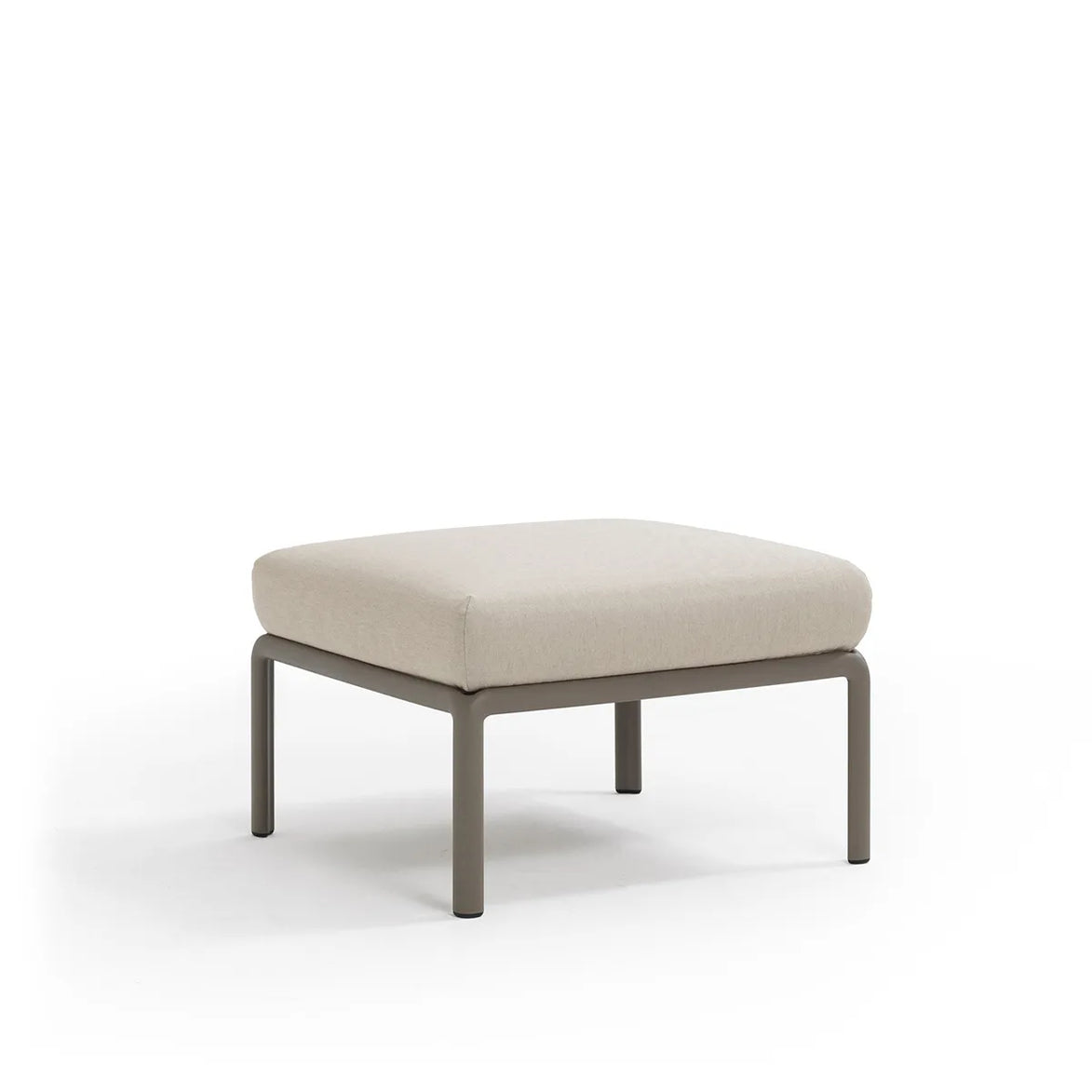 Pouf Komodo Nardi – structure gris tourterelle, coussins Panama