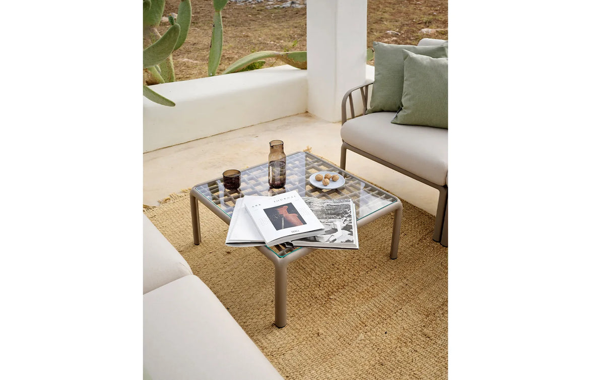 Table basse Komodo plateau verre Nardi – mise en situation