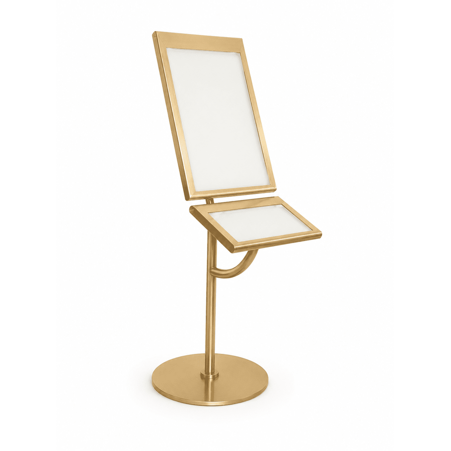 Porte-menu double face sur pied 4xA4 + 2xA5 — le plus complet de la gamme