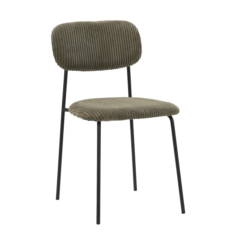 Chaise Marius — chaise de restaurant acier noir à assise tissu Lincoln