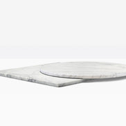 Plateaux rond et carré en marbre Bianco Carrara Pedrali