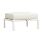Pouf Marine Ezpeleta, structure blanche, coussin blanc