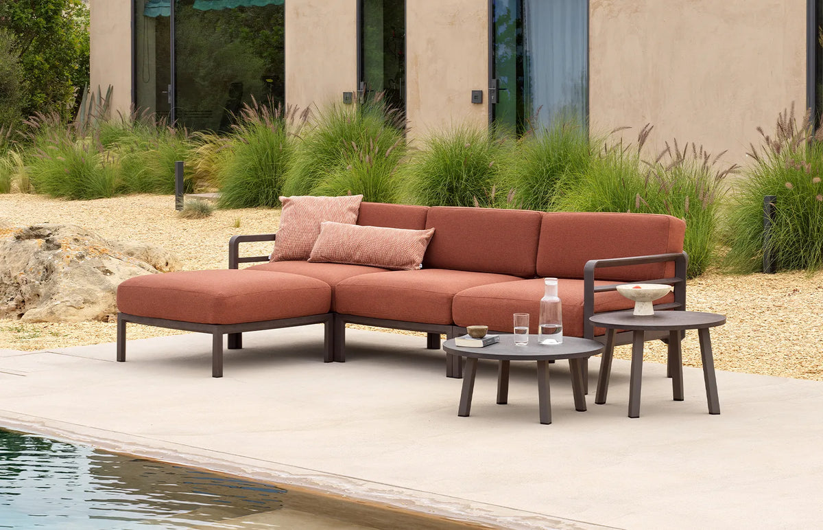 Canapé méridienne Maximo 4 Nardi – mise en scène terrasse