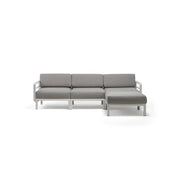 Canapé méridienne Maximo 4 Nardi – structure blanc gesso, coussins Lava