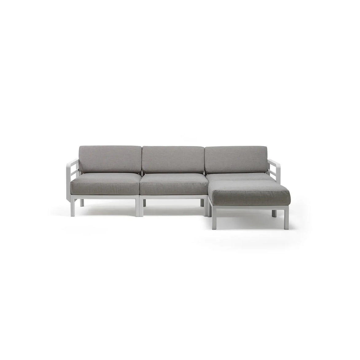Canapé méridienne Maximo 4 Nardi – structure blanc gesso, coussins Lava