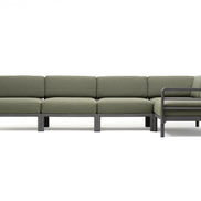 Canapé d'angle Maximo 5 Nardi – structure basalte, coussins Timo