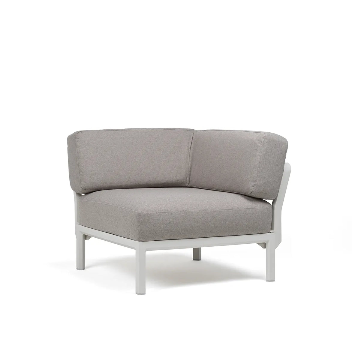 Élément d'angle Maximo Nardi – structure blanc gesso, coussins Lava