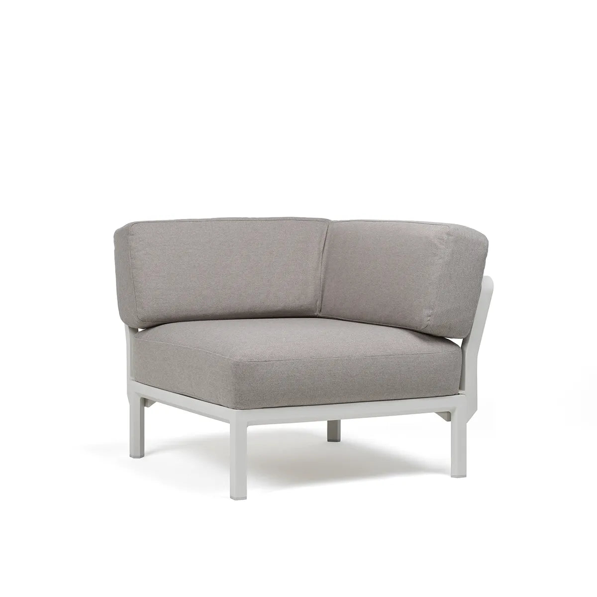 Élément d'angle Maximo Nardi – structure blanc gesso, coussins Lava