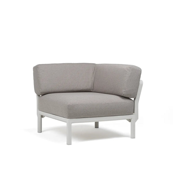 Élément d'angle Maximo Nardi – structure blanc gesso, coussins Lava