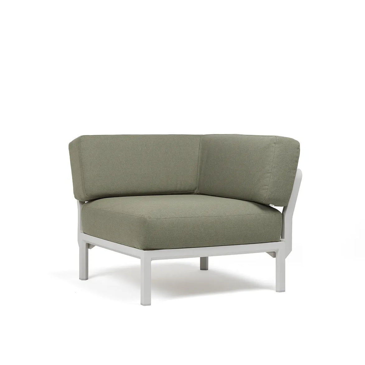 Élément d'angle Maximo Nardi – structure blanc gesso, coussins Timo
