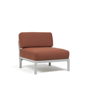 Élément central Maximo Nardi – structure blanc gesso, coussins Cannella