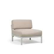 Élément central Maximo Nardi – structure blanc gesso, coussins Perla