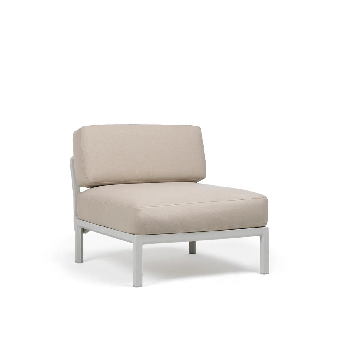 Élément central Maximo Nardi – structure blanc gesso, coussins Perla