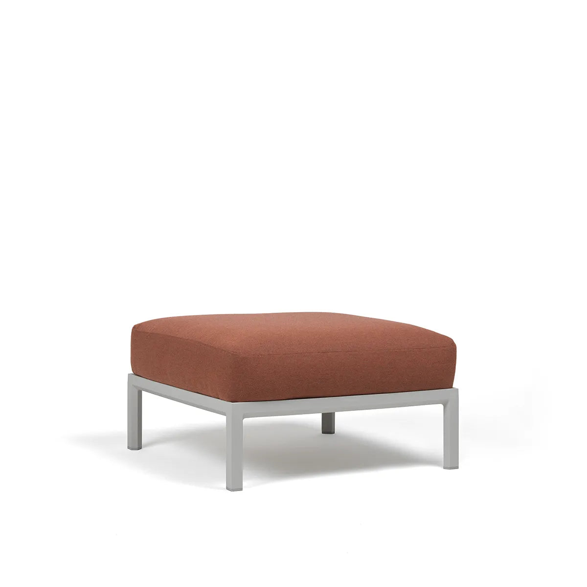 Pouf Maximo Nardi – structure blanc gesso, coussins Cannella