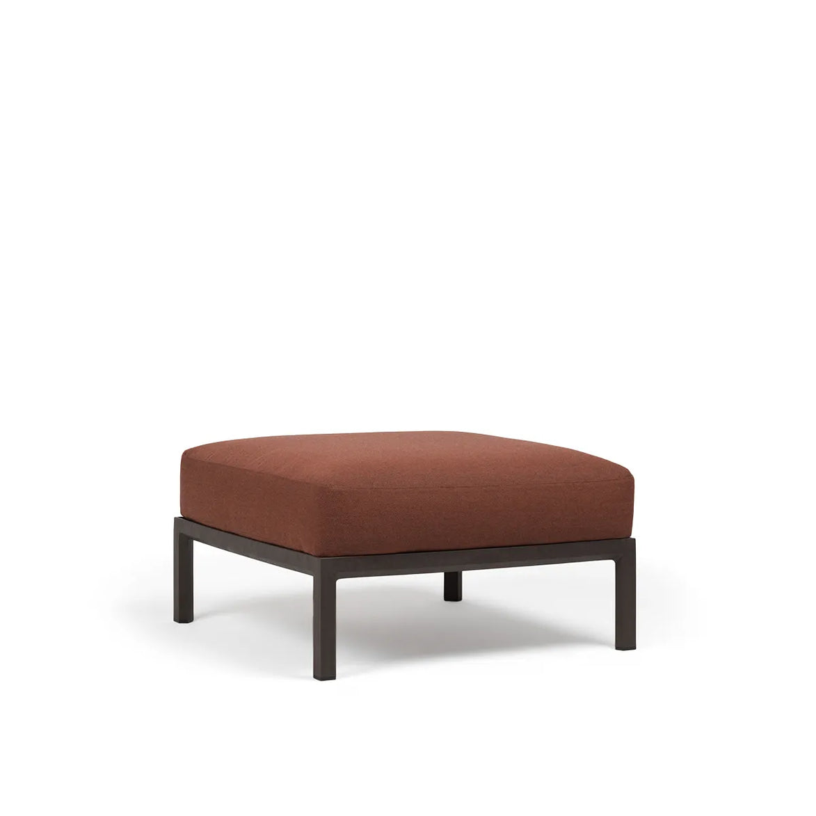 Pouf Maximo Nardi – structure terre sombre, coussins Cannella