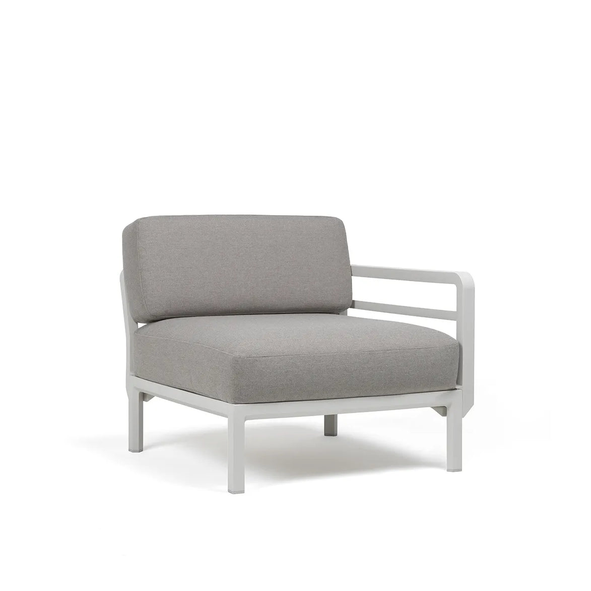 Élément d'extrémité Maximo Nardi – structure blanc gesso, coussins Lava