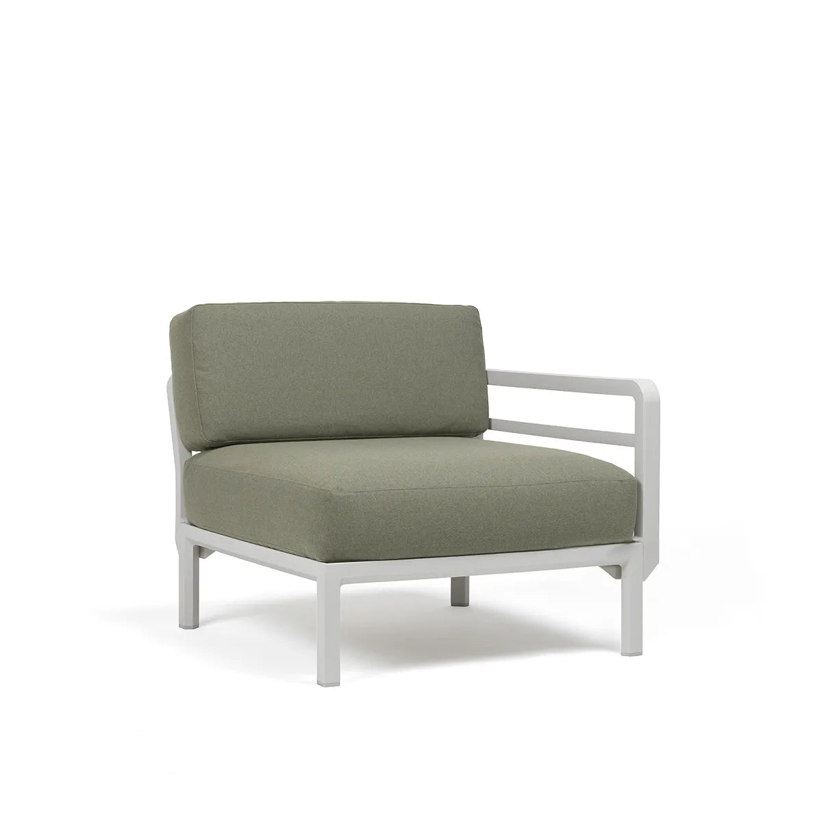 Élément d'extrémité Maximo Nardi – structure blanc gesso, coussins Timo