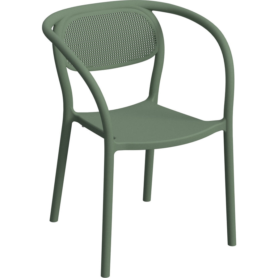 Fauteuil Noon — fauteuil empilable à dossier ajouré pour terrasse et collectivité