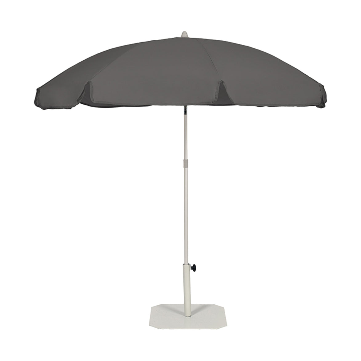 Parasol Ons Ø 200 cm Ezpeleta, toile anthracite