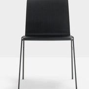 Chaise Osaka Metal 5711 Pedrali frêne noir, 4 pieds noirs