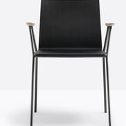 Fauteuil Osaka Metal 5712 Pedrali noir, 4 pieds