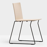 Chaise Osaka Metal 5714 Pedrali frêne, luge noire