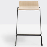 Tabouret Osaka Metal 5716 frêne, hauteur comptoir