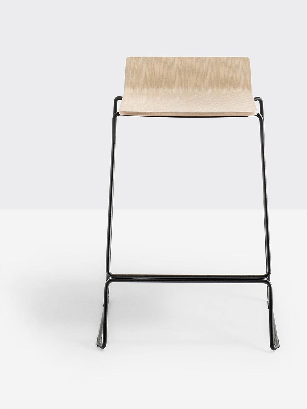 Tabouret Osaka Metal 5716 frêne, hauteur comptoir
