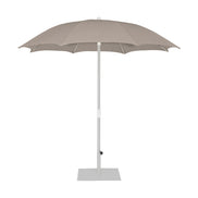 Parasol Palma Ø 250 cm Ezpeleta, toile taupe