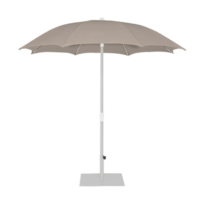 Parasol Palma Ø 250 cm Ezpeleta, toile taupe