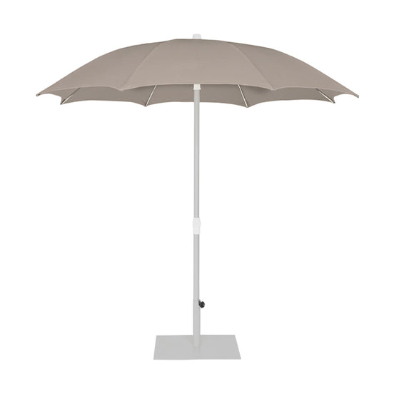 Parasol Palma Ø 250 cm Ezpeleta, toile taupe