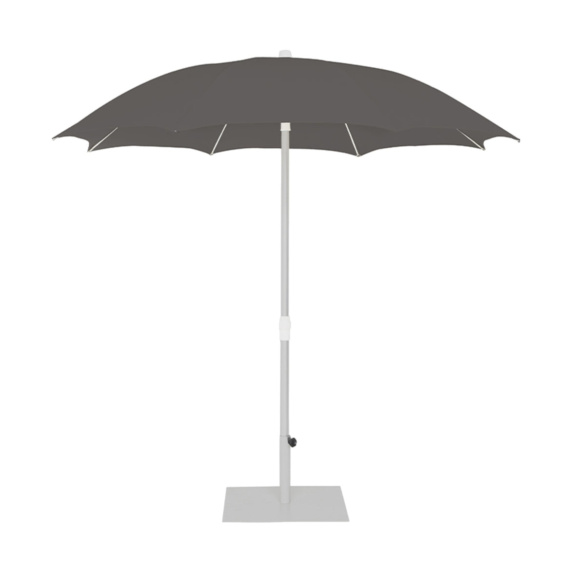 Parasol Palma Ø 250 cm Ezpeleta, toile anthracite