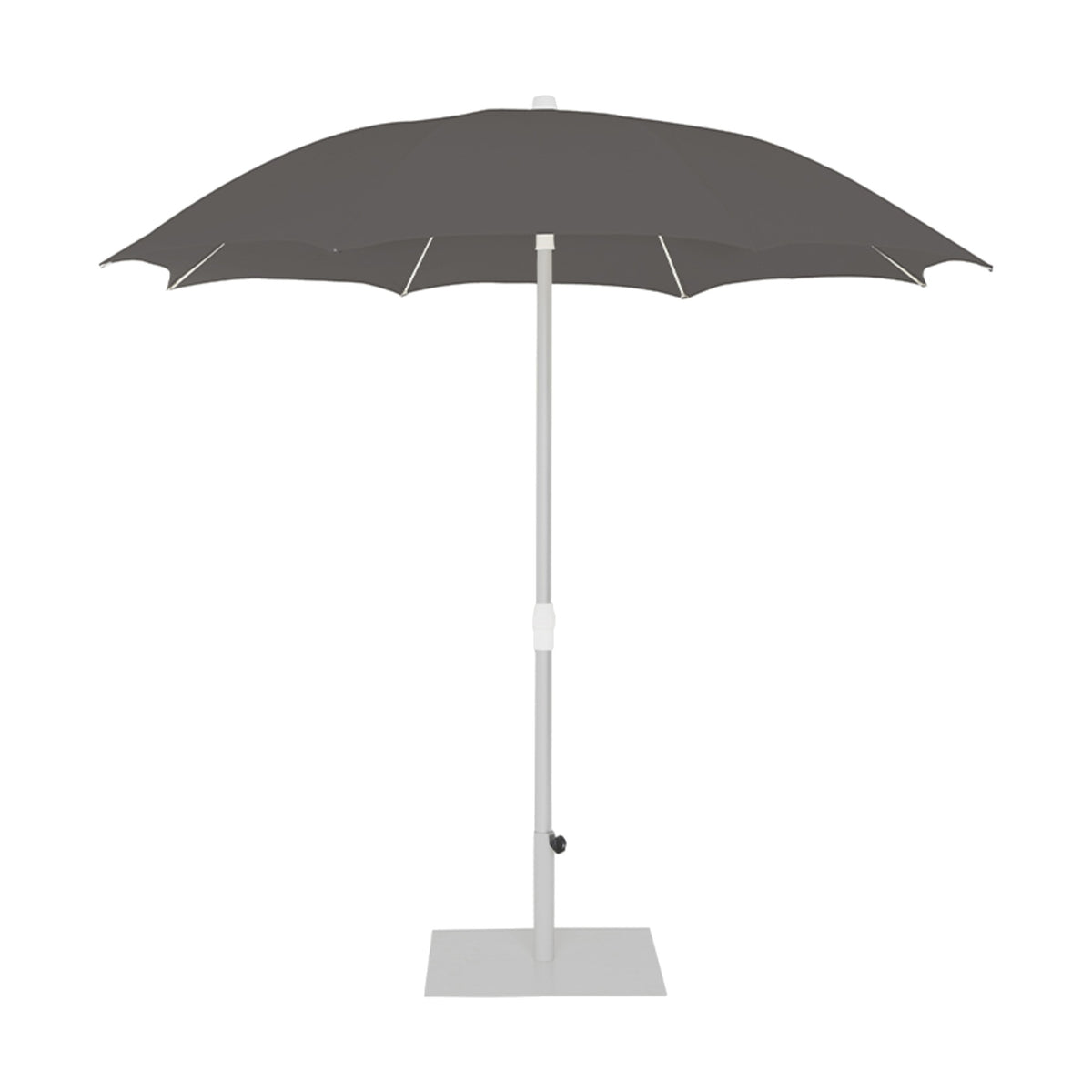 Parasol Palma Ø 250 cm Ezpeleta, toile anthracite